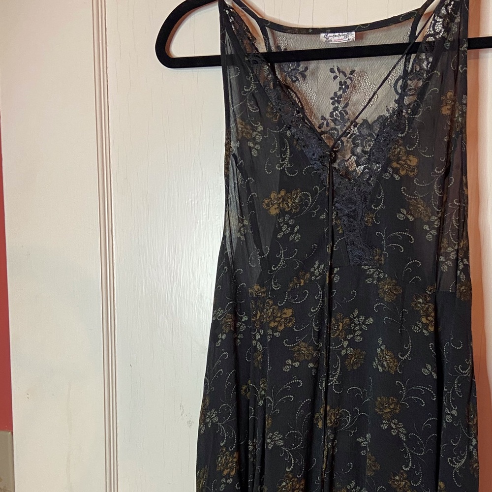 Size Large Slip Dress Black Free People EUC